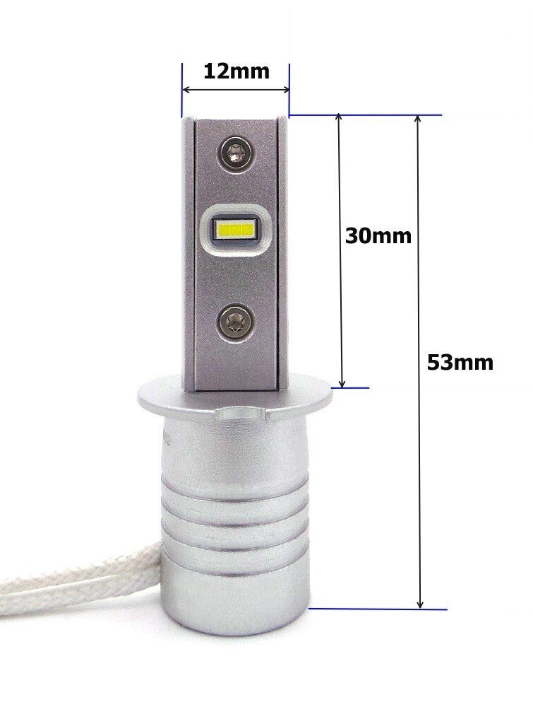 LED-lamppuja H3 9V-30V CANBUS CSP SET Uusi 4000lm hinta ja tiedot | Polttimot | hobbyhall.fi