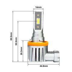 LED H9 9V-30V CANBUS CSP polttimoiden sarja Uusi 4000lm hinta ja tiedot | Polttimot | hobbyhall.fi