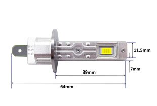 H1 LED-lamppu 12-24V CANBUS 4500lm 2 kpl hinta ja tiedot | Polttimot | hobbyhall.fi