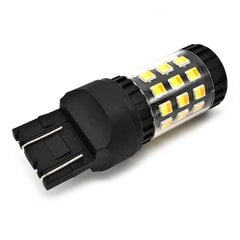 LED-lamppu W21/5W, 7443 12V CANBUS valkoinen-oranssi 1400lm hinta ja tiedot | Polttimot | hobbyhall.fi