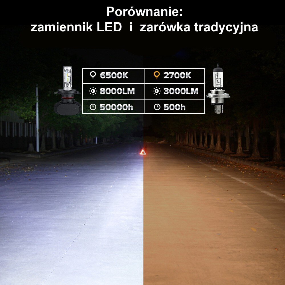 lED-lamppu HB5, 9007 12-24V CANBUS CSP - 2 kpl hinta ja tiedot | Polttimot | hobbyhall.fi