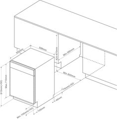 Sisäänrakennettu astianpesukone Brandt BDJ325LB. hinta ja tiedot | Astianpesukoneet | hobbyhall.fi