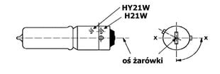 HY21W LED-lamppu BAW9S 12V CANBUS oranssi 650lm hinta ja tiedot | Polttimot | hobbyhall.fi