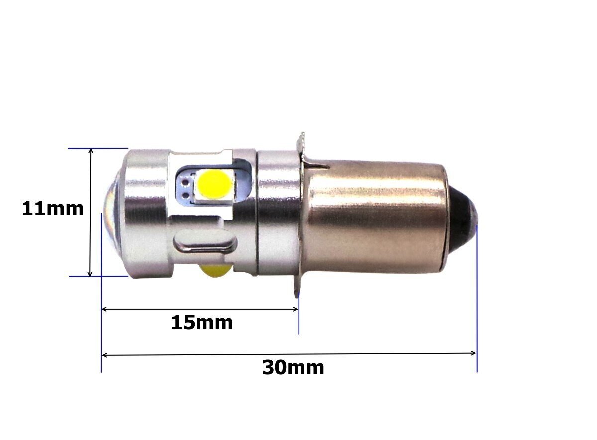 LED-lamppu PX13.5, P13, P13.5s 3V taskulamppuihin 500lm hinta ja tiedot | Polttimot | hobbyhall.fi