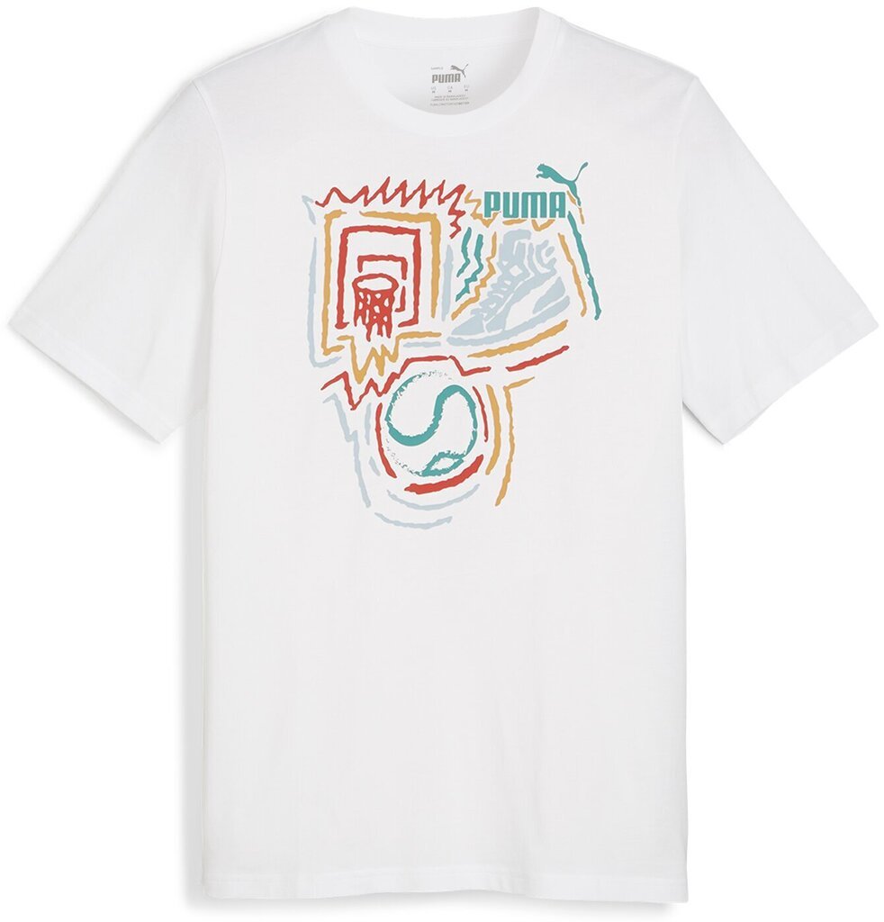 Puma T-Paita Graphics Year Of White 680176 02 680176 02/XL hinta ja tiedot | Miesten T-paidat | hobbyhall.fi