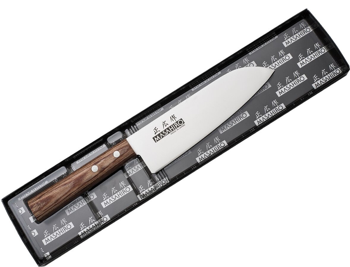 Masahiro Sankei Santoku-veitsi 165mm ruskea [35921]. hinta ja tiedot | Veitset ja tarvikkeet | hobbyhall.fi