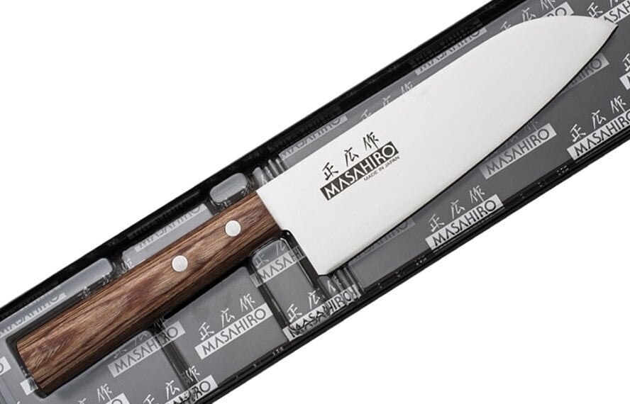 Masahiro Sankei Santoku-veitsi 165mm ruskea [35921]. hinta ja tiedot | Veitset ja tarvikkeet | hobbyhall.fi