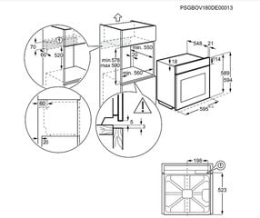 AEG BEB352010M Kalusteisiin sijoitettava Uuni hinta ja tiedot | Erillisuunit | hobbyhall.fi