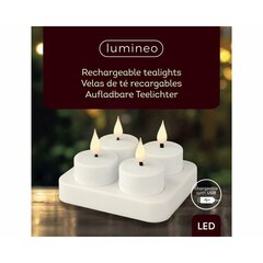 Lumineo LED kynttilä 485346, 4 kpl hinta ja tiedot | Kynttilät ja kynttilänjalat | hobbyhall.fi