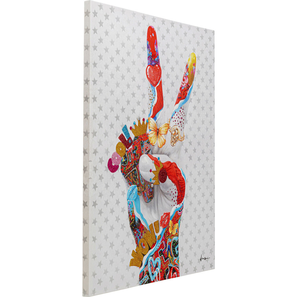 Canvas Picture Peace Sign 90x120 hinta ja tiedot | Taulut | hobbyhall.fi