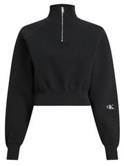 Villapaita CALVIN KLEIN JEANS Half Zip Black J20J221967BEH hinta ja tiedot | Naisten neulepuserot | hobbyhall.fi