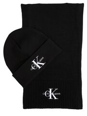 Aseta CALVIN KLEIN Gifting Logo Black K60K611418BDS hinta ja tiedot | Naisten huivit | hobbyhall.fi