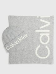 Aseta CALVIN KLEIN Reverso Tonal Mid Grey Heather K60K611332P4A hinta ja tiedot | Naisten huivit | hobbyhall.fi