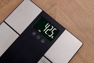 Kylpyhuonevaaka Adler AD8165 max. 225kg, musta/ roustumaton teräs hinta ja tiedot | Vaa'at | hobbyhall.fi