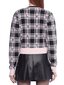 Neuletakki KARL LAGERFELD Cropped Plaid Check Pink Black 240W2008 hinta ja tiedot | Naisten neulepuserot | hobbyhall.fi