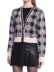 Neuletakki KARL LAGERFELD Cropped Plaid Check Pink Black 240W2008 hinta ja tiedot | Naisten neulepuserot | hobbyhall.fi