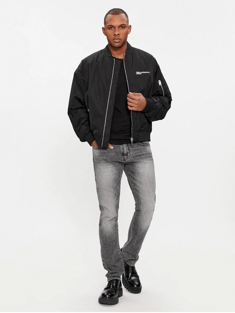 Tuulitakki KARL LAGERFELD JEANS Bomber Black 240D1503 hinta ja tiedot | Miesten ulkoilutakit | hobbyhall.fi