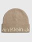 Hattu CALVIN KLEIN Logo Beanie Plaza Taupe K60K611271PED hinta ja tiedot | Naisten päähineet | hobbyhall.fi