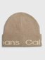 Hattu CALVIN KLEIN Logo Beanie Plaza Taupe K60K611271PED hinta ja tiedot | Naisten päähineet | hobbyhall.fi