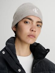 Hattu CALVIN KLEIN Archive Logo Beanie Porpoise K60K611255PEE hinta ja tiedot | Naisten päähineet | hobbyhall.fi