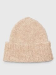 Hattu CALVIN KLEIN Satin Label Wool-Blend Beanie Doeskin K60K611161PBP hinta ja tiedot | Naisten päähineet | hobbyhall.fi