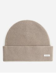 Hattu CALVIN KLEIN Label Cashmere Beanie Doeskin K60K611156PBP hinta ja tiedot | Naisten päähineet | hobbyhall.fi