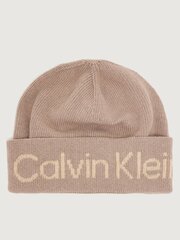 Hattu CALVIN KLEIN Logo Reverso Tonal Beanie Pbp K60K611151PBP hinta ja tiedot | Naisten päähineet | hobbyhall.fi