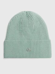 Hattu CALVIN KLEIN Re-Lock Beanie Sea Spray K60K610214LKG hinta ja tiedot | Naisten päähineet | hobbyhall.fi