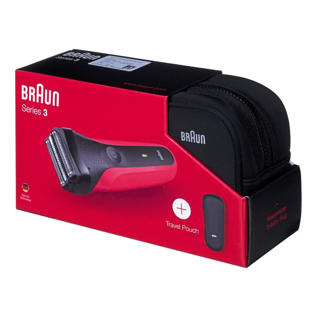 Braun Shaver 300TS Cordless, Charging time 1 h, Operating time 20 min, NiMH, Number of shaver heads hinta ja tiedot | Parranajokoneet | hobbyhall.fi