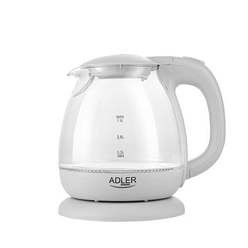 Adler Kettle AD 1283G Standard, 1100 W, 1 L, Plastic hinta ja tiedot | Vedenkeittimet | hobbyhall.fi