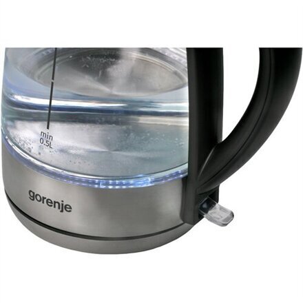 Gorenje Kettle K17GE Electric, 2150 W, 1.7 L, Glass, 360° rotational base, Transparent hinta ja tiedot | Vedenkeittimet | hobbyhall.fi