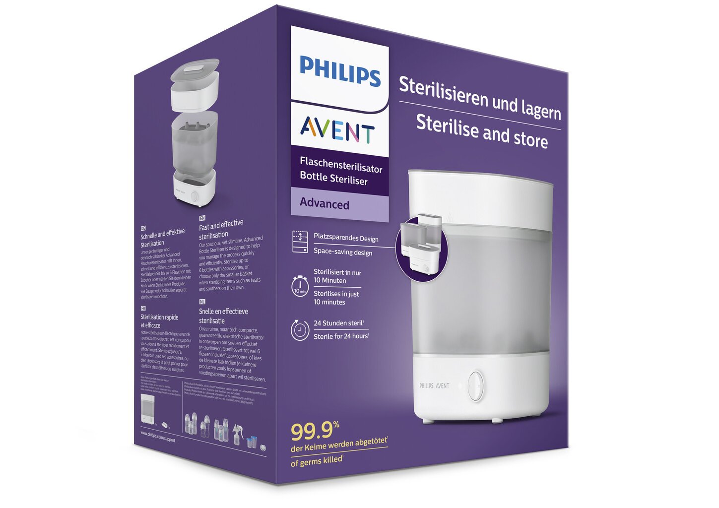 Sähköinen tuttipullon sterilointilaite Philips Avent SCF291 / 00 hinta ja tiedot | Pullonlämmittimet ja sterilointilaitteet | hobbyhall.fi