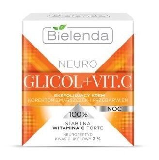 Ryppyjä ehkäisevä ja ihonsävyä tasoittava yövoide Bielenda Neuro Glikol + Vitamin C 50 ml hinta ja tiedot | Kasvovoiteet | hobbyhall.fi
