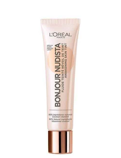 L'Oreal Paris Bonjour Nudista BB Cream 30 ml, 01 Light, 02 Medium Clair/Light hinta ja tiedot | Kasvovoiteet | hobbyhall.fi