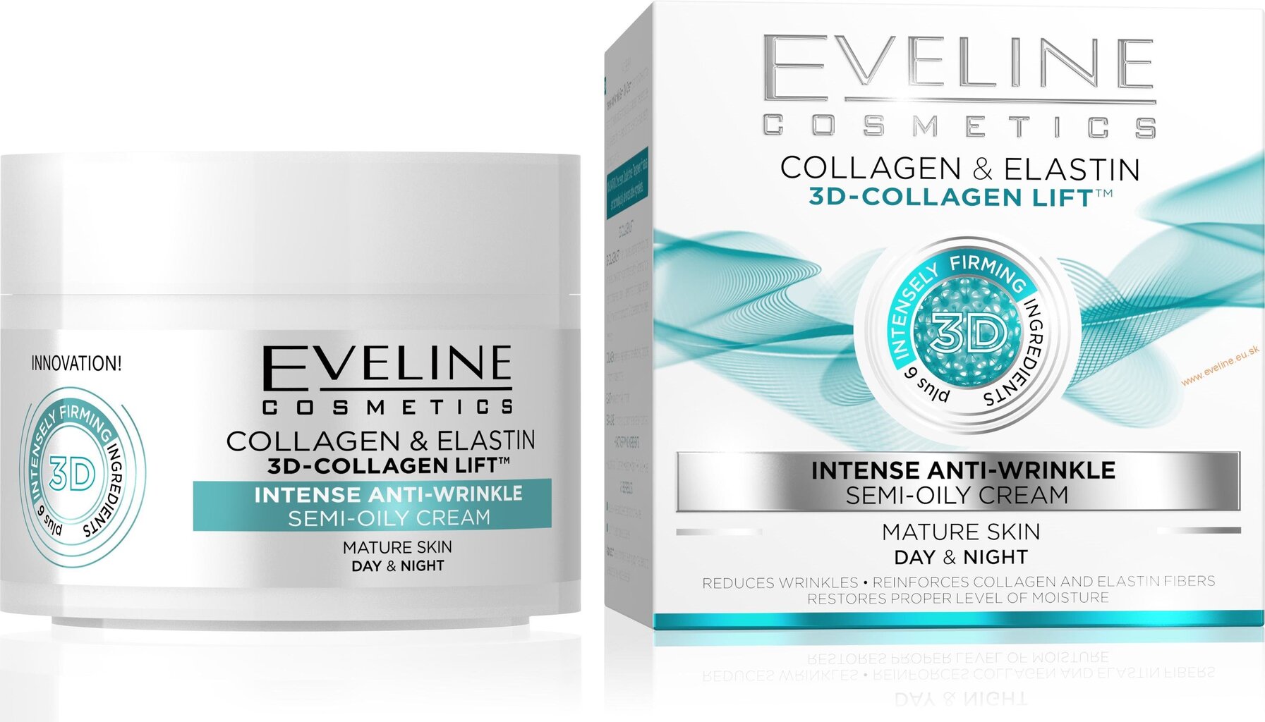 Eveline Cosmetics Nature Line 3D-kollageenivoide, 50 ml hinta ja tiedot | Kasvovoiteet | hobbyhall.fi