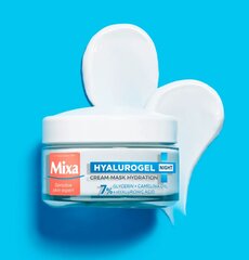 Yövoide-naamio Mixa Hyalurogel Hydrating Cream-Mask Overnight Recovery, 50 ml hinta ja tiedot | Kasvovoiteet | hobbyhall.fi