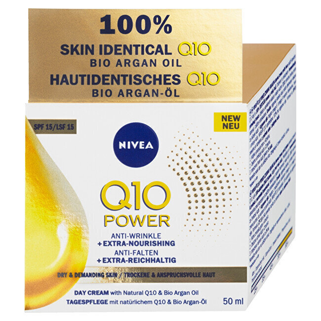 Nivea Q10 Power Anti-Wrinkle + Extra Nourishing päivävoide 50 ml hinta ja tiedot | Kasvovoiteet | hobbyhall.fi