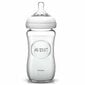 Lasinen tuttipullo Philips Avent "Natural", 1+ kuukausi, 240 ml (SCF053 / 17) hinta ja tiedot | Tuttipullot ja tarvikkeet | hobbyhall.fi