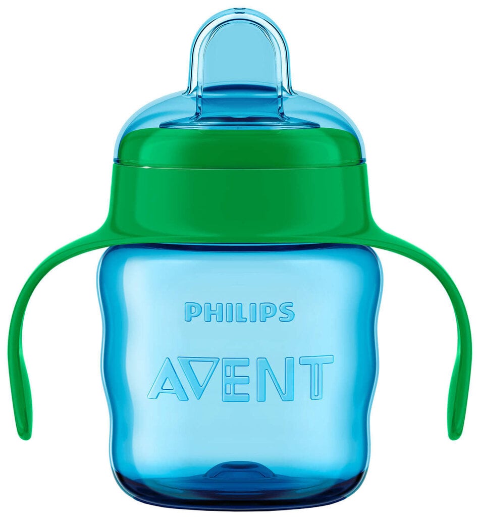 Roiskeeton kuppi silikonisuuttimella Philips Avent Premium 200 ml, SCF551 / 05, sininen hinta ja tiedot | Tuttipullot ja tarvikkeet | hobbyhall.fi