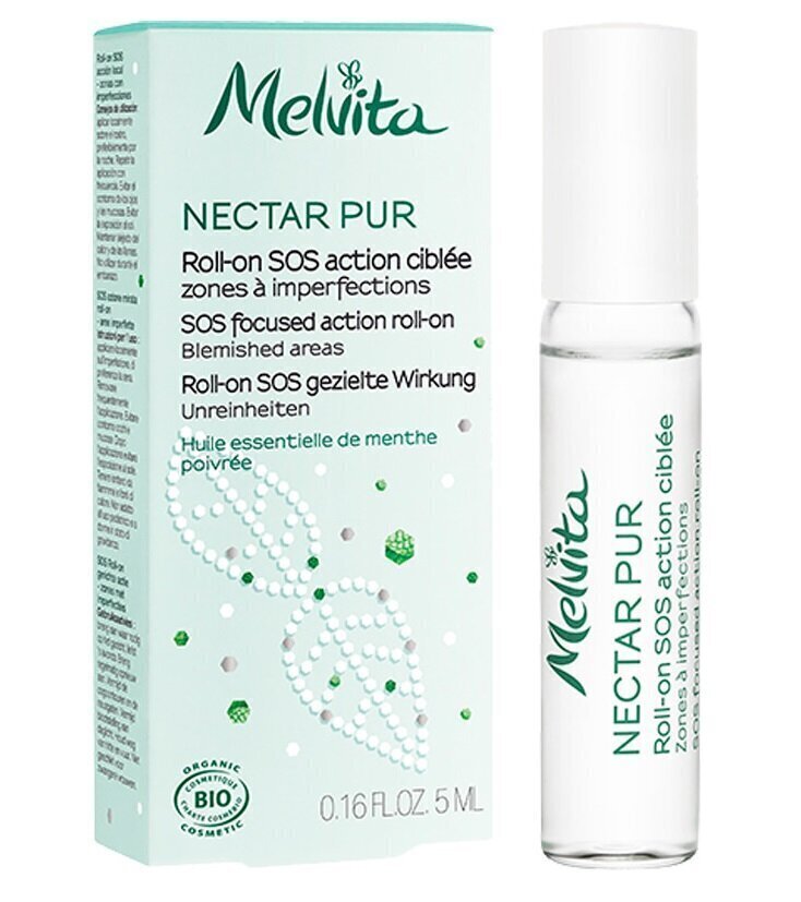 Matta kasvovoide Stick Melvita Mectar Pur SOS Roll-On Targeted Action Organic, 5 ml hinta ja tiedot | Kasvovoiteet | hobbyhall.fi
