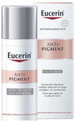Yö kasvovoide pigmenttipisteitä vastaan Eucerin Anti-Pigment 50 ml hinta ja tiedot | Kasvovoiteet | hobbyhall.fi