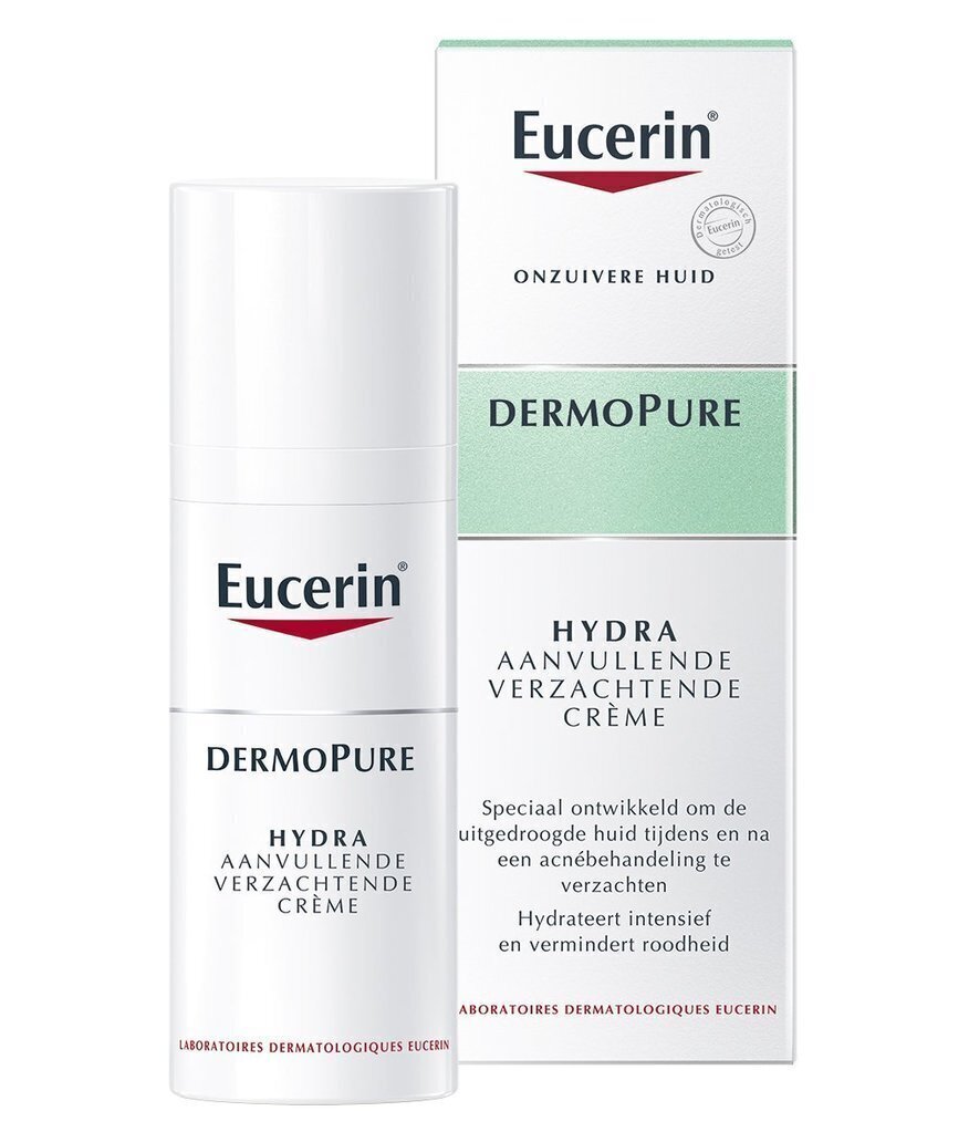 Rauhoittava voide dermatologiseen aknenpoistoon Eucerin DermoPure 50 ml hinta ja tiedot | Kasvovoiteet | hobbyhall.fi