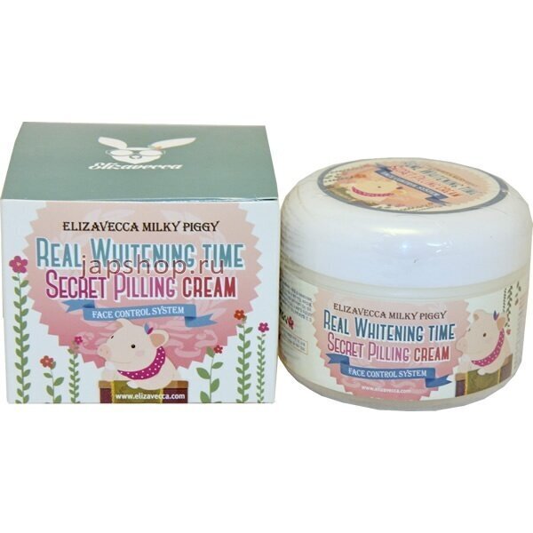 Elizavecca Milky Piggy Real Whitening Time Secret Pilling -kuoriva vaalentava kasvovoide, 100 g hinta ja tiedot | Kasvojen puhdistusaineet | hobbyhall.fi