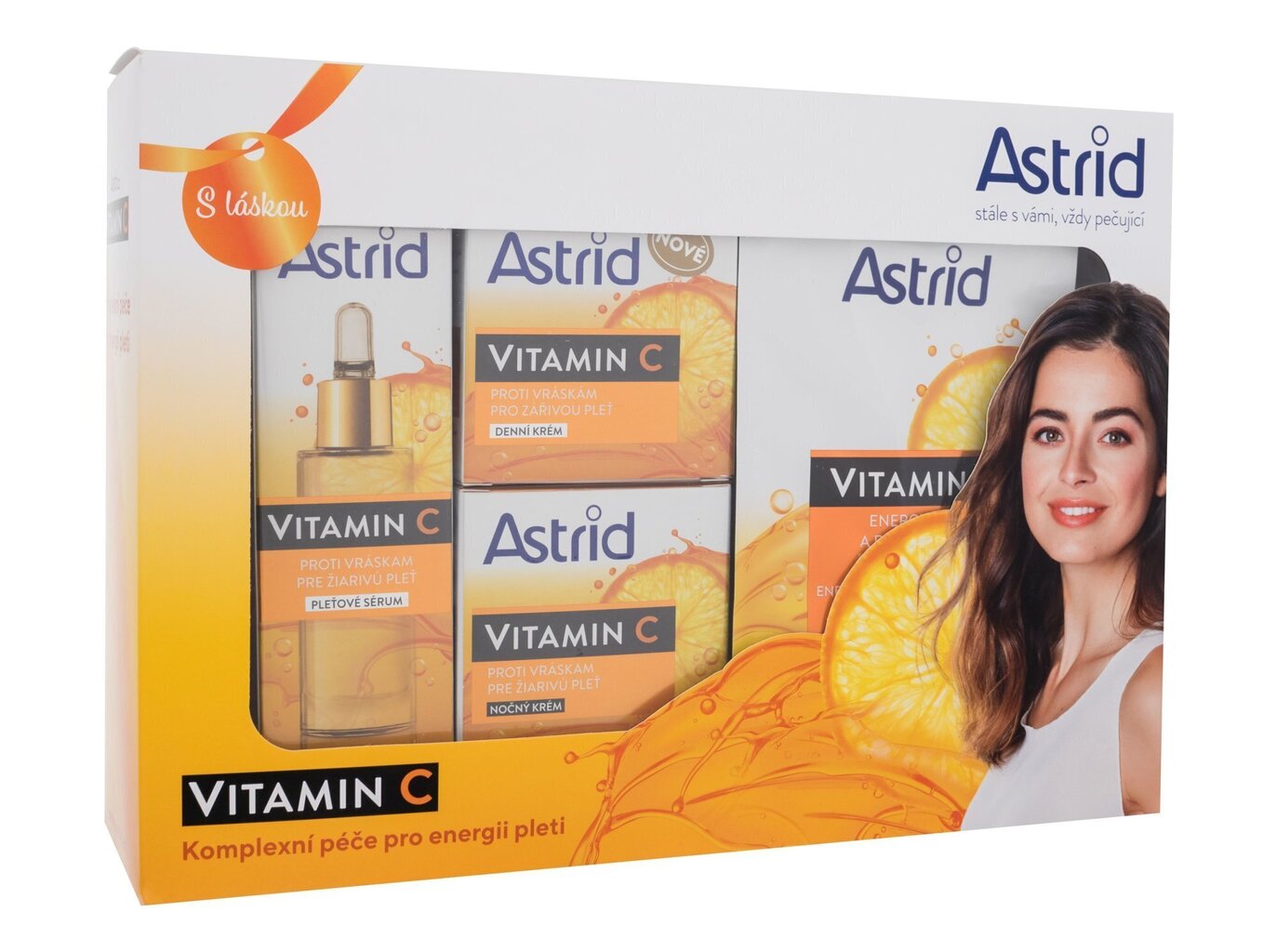 Astrid C-vitamiini -ihohoitopakkaus: Kasvoseerumi, 30 ml + päivävoide, 50 ml + yövoide, 50 ml + kangasnaamio hinta ja tiedot | Kasvovoiteet | hobbyhall.fi