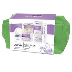 Aroma Labora Collagen Recharge merikollageenia ja antioksidantteja sisältävä kasvohoitosetti kosmetiikkapussissa 50ml+50ml+15ml hinta ja tiedot | Kasvovoiteet | hobbyhall.fi