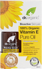E-vitamiinia sisältävä öljy Dr. Organic, 50 ml hinta ja tiedot | Vartalovoiteet ja -emulsiot | hobbyhall.fi