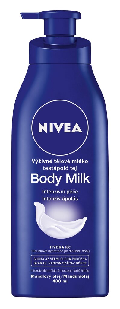 Nivea Body Milk vartaloemulsio 400 ml hinta ja tiedot | Vartalovoiteet ja -emulsiot | hobbyhall.fi