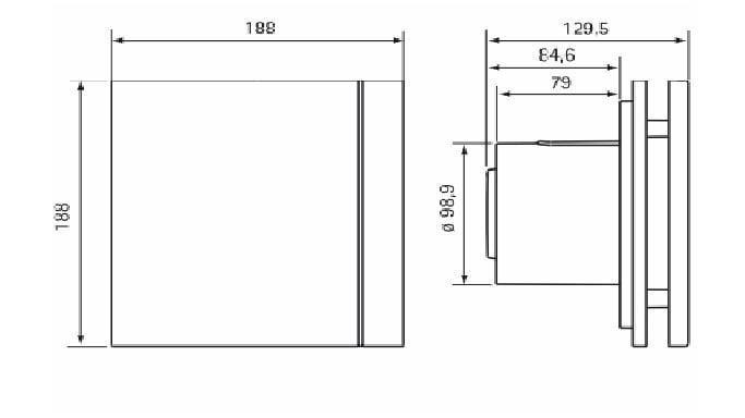 Kylpyhuoneen tuuletin ajastimella ja kosteussensorilla Soler&Palau Silent DESIGN 100CHZ hinta ja tiedot | Kylpyhuoneen tuulettimet | hobbyhall.fi