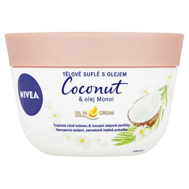 Nivea Body Soufflé Coconut & Monoi Oil vartalovoide 200 ml hinta ja tiedot | Vartalovoiteet ja -emulsiot | hobbyhall.fi