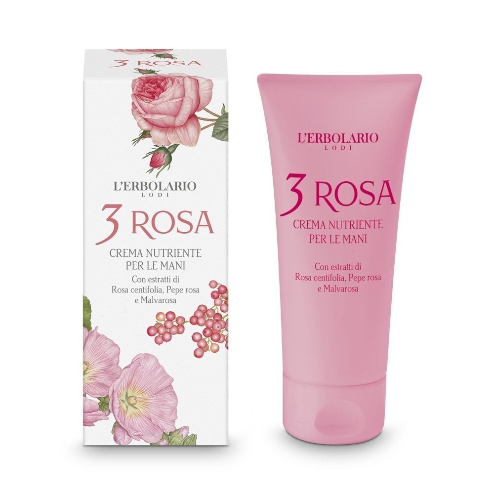 Ravitseva käsivoide L'Erbolario 3 Rosa 75 ml. hinta ja tiedot | Vartalovoiteet ja -emulsiot | hobbyhall.fi